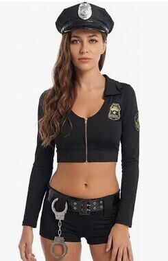 Forny Deluxe Bad Cop /Worse Cop Uniform Women's Police Costume Set - Size F OSFM